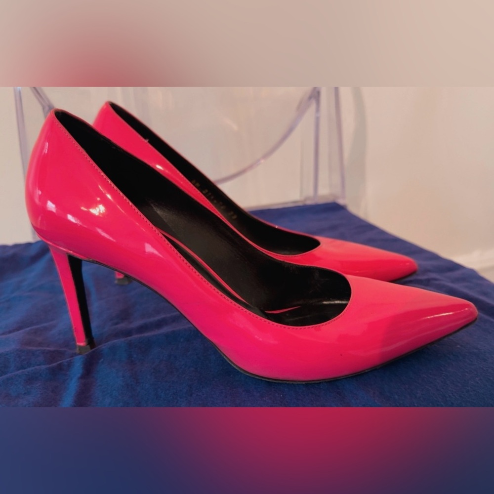 Saint Laurent Hot Pink Heels - Picture 3 of 4